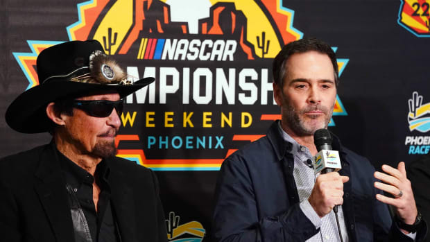 Richard Petty and Jimmie Johnson